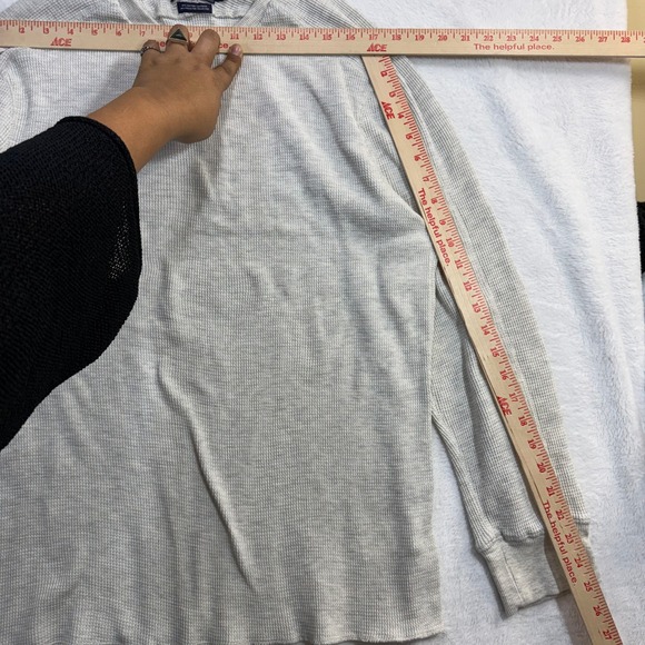 Grayers XXL Thermal Long Slv Shirt Waffle Knit Minimalist Cozy Neutral Utility - Picture 7 of 8